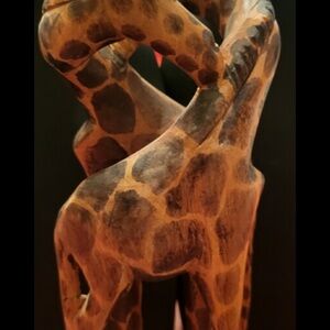 Handcrafted Giraffe wooden Sculpture